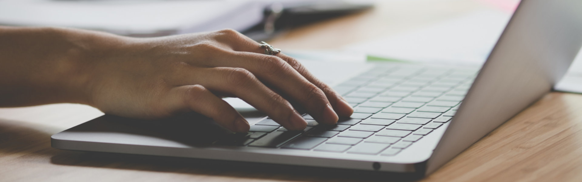 Person using the laptop