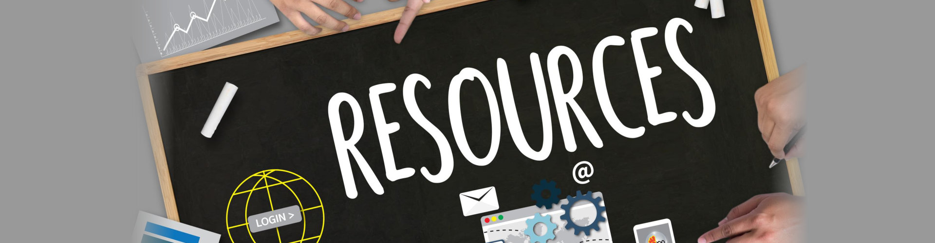 RESOURCES and Human Resources Business Profession Graphic