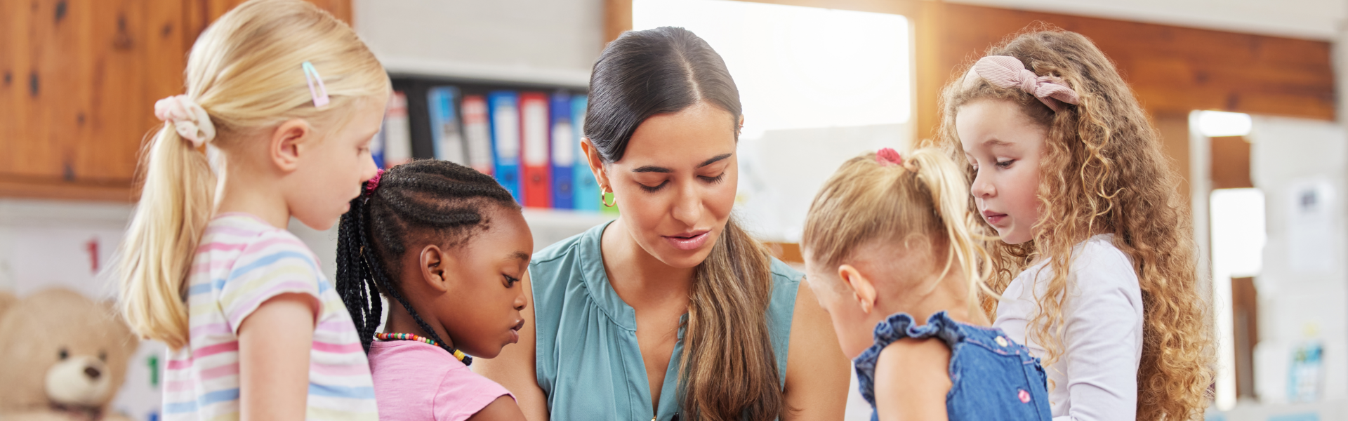 woman with kids