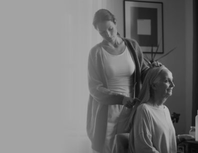 woman assist the elderly woman