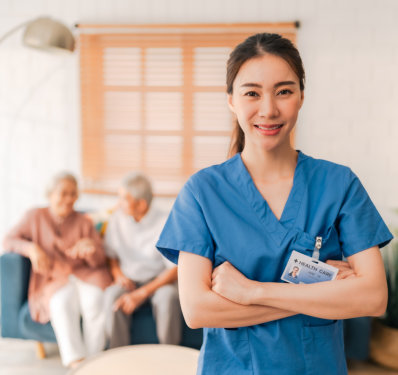 Asian Receive Expert Medical Advice and Support at Home