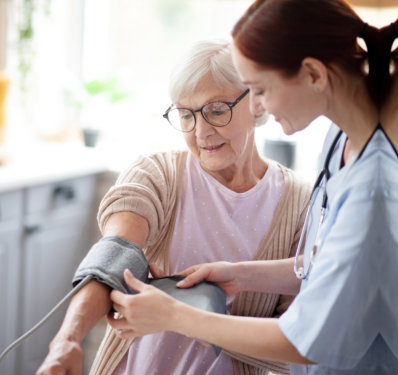 two women doing something