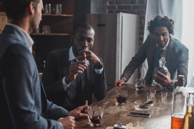 smoking and drinking