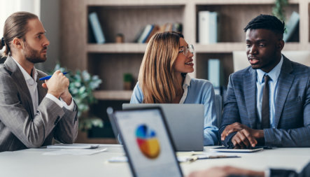 group of people having a meeting
