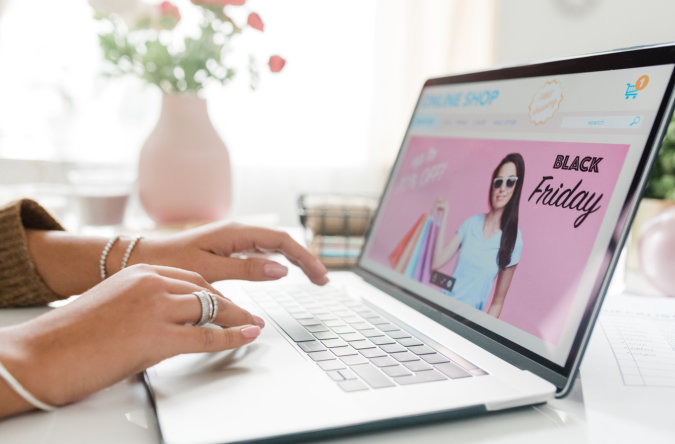 a person using laptop