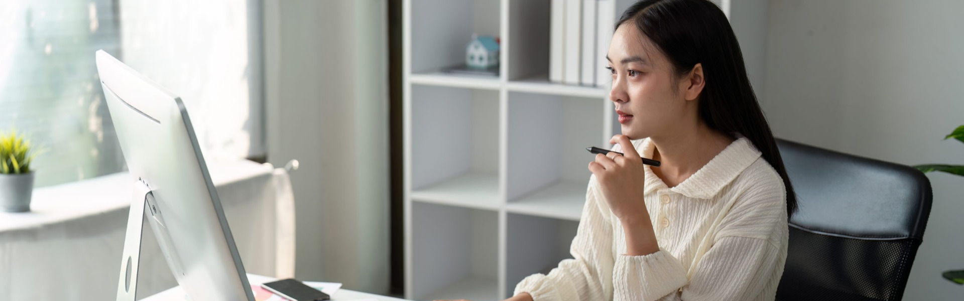 woman focus on her job