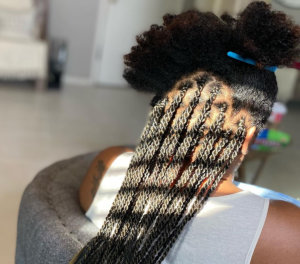 beautiful woman braid hair