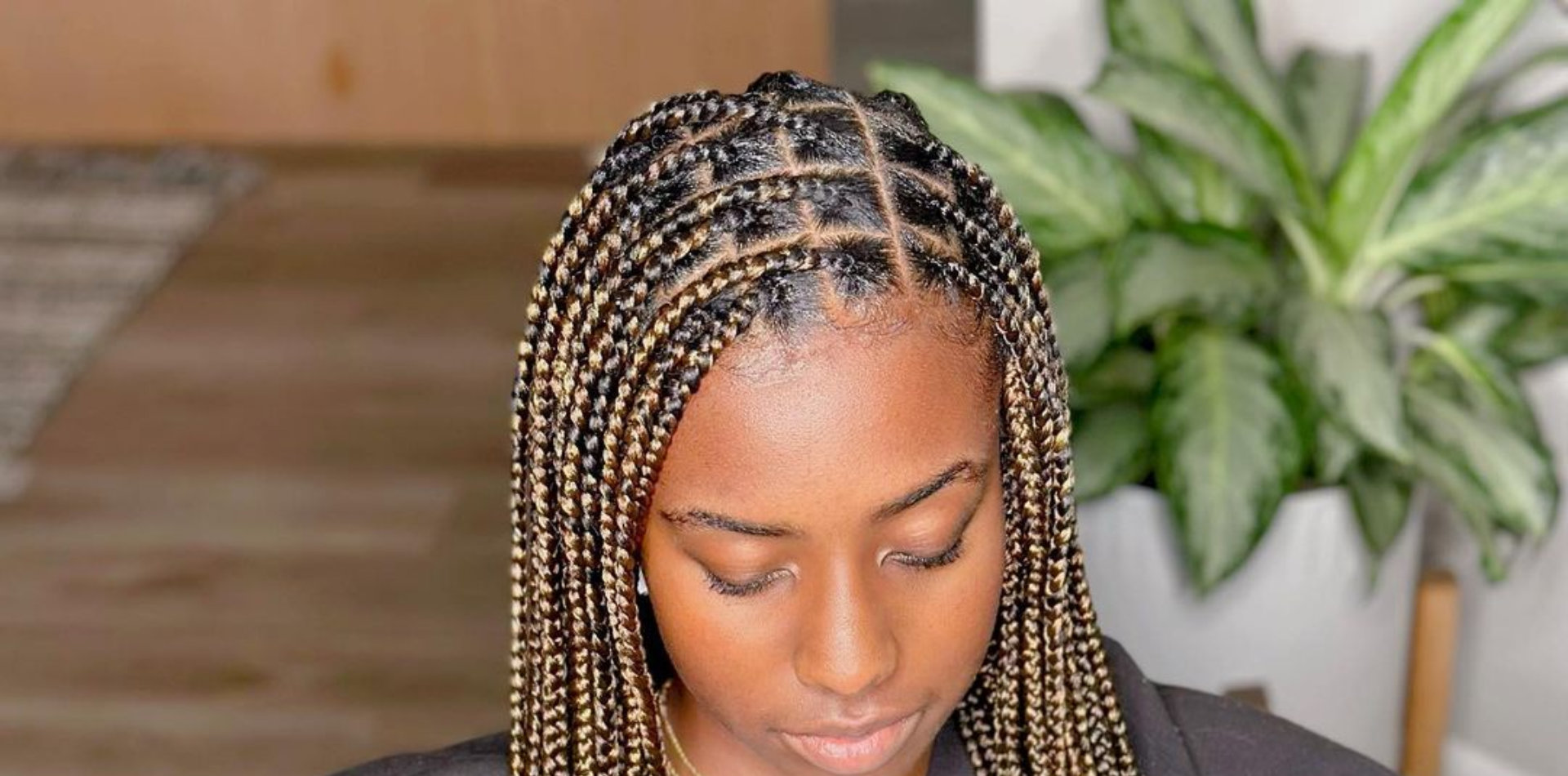 blue braid hair