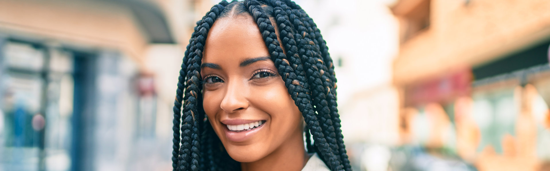 woman smiling